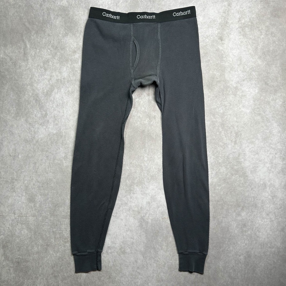 Carhartt Thermal Pants Men Medium Regular Black K57 Long Johns Base Layer USA